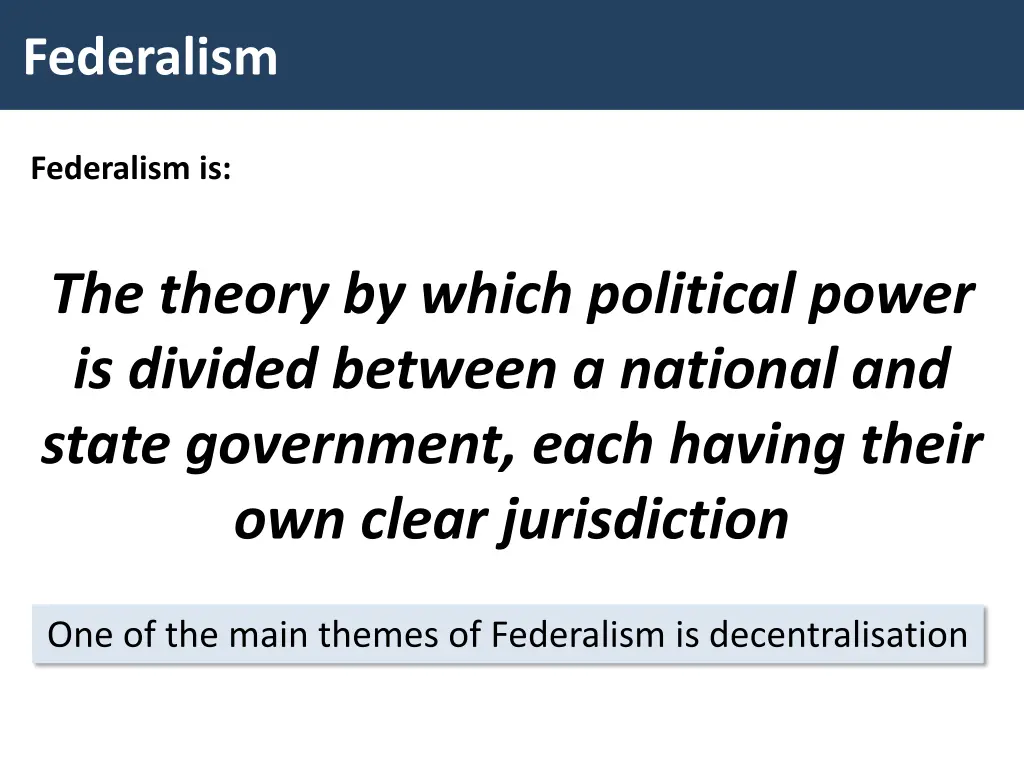 federalism