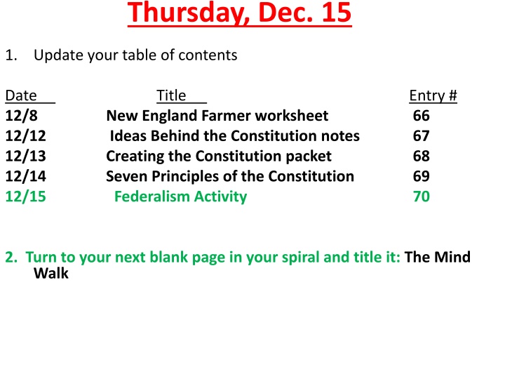 thursday dec 15