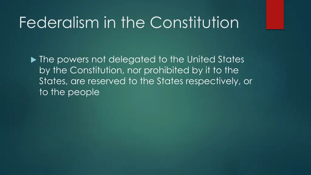 federalism in the constitution 1