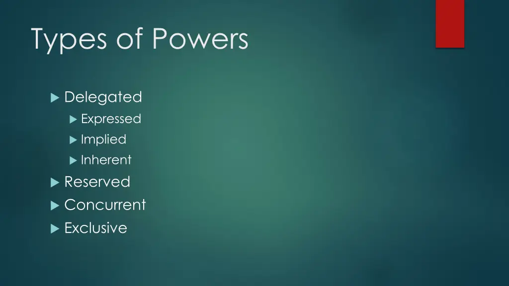 types of powers