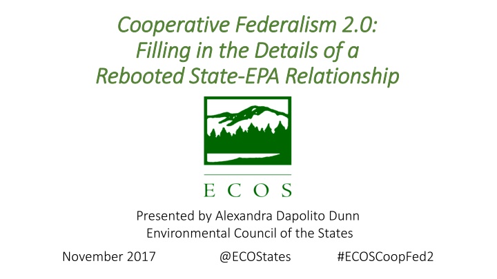 cooperative federalism 2 0 cooperative federalism