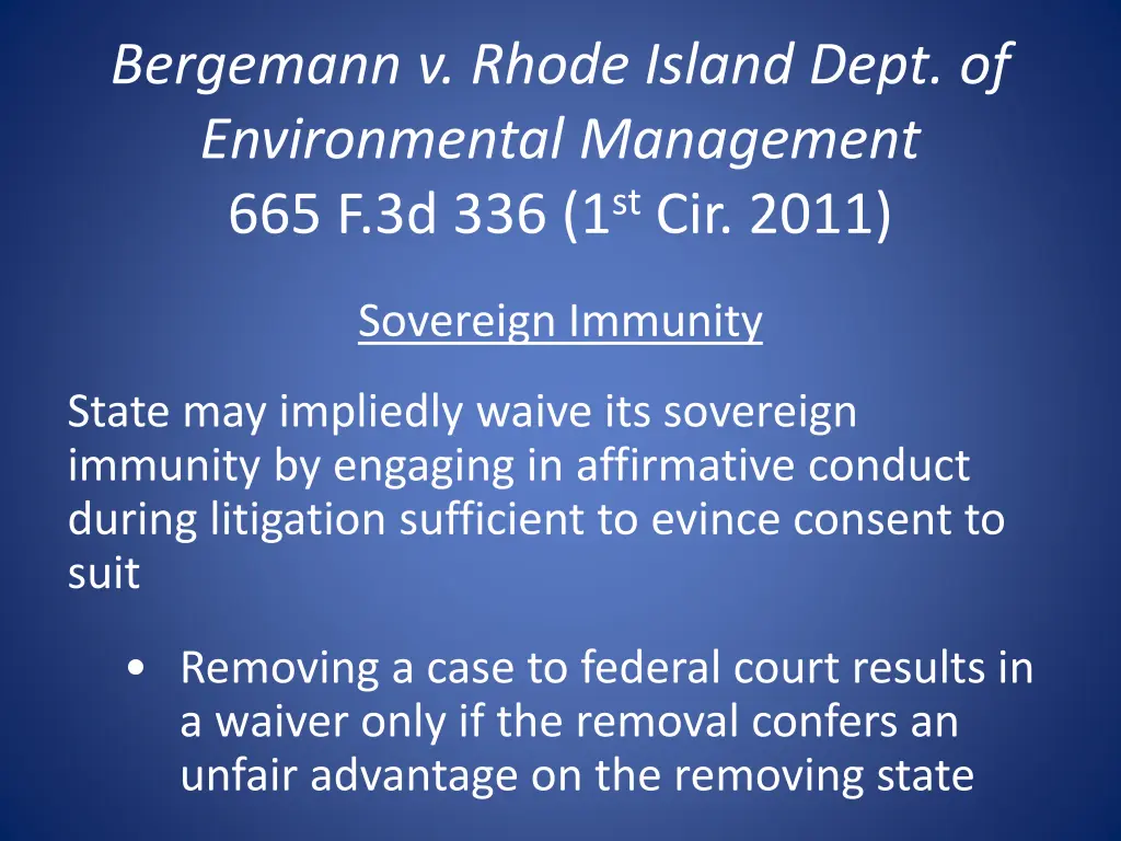 bergemann v rhode island dept of environmental