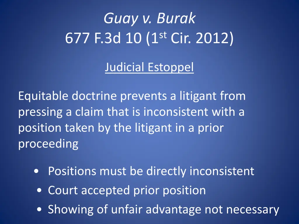 guay v burak 677 f 3d 10 1 st cir 2012