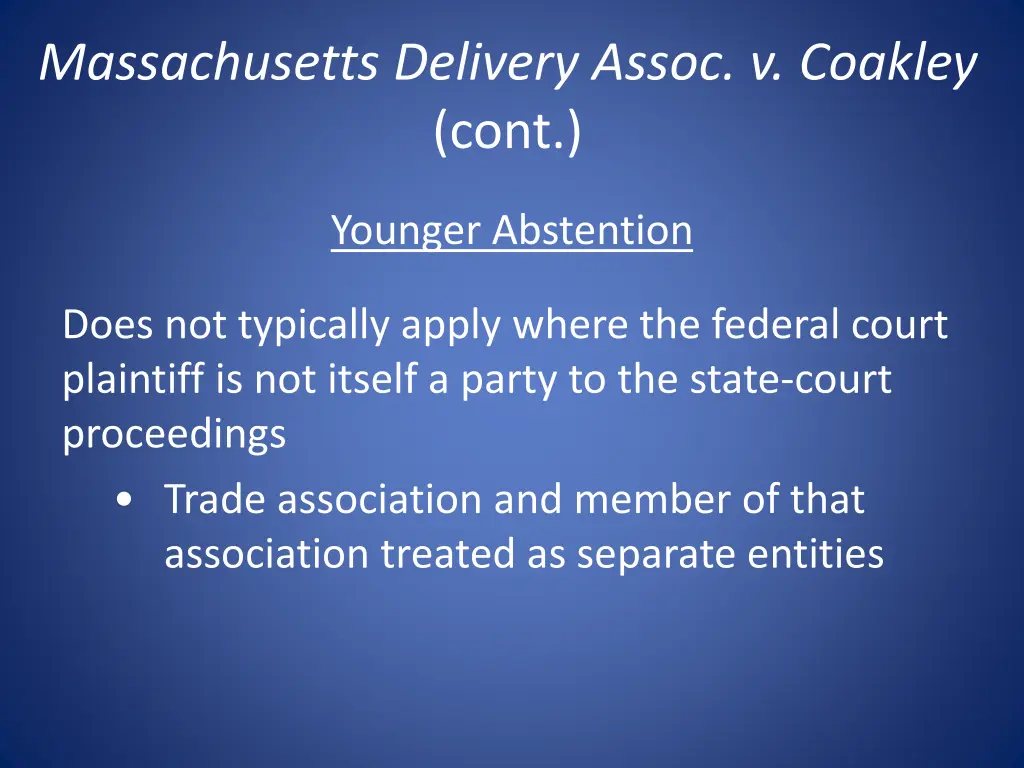 massachusetts delivery assoc v coakley cont