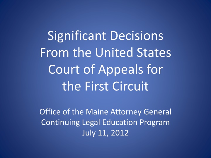 significant decisions from the united states