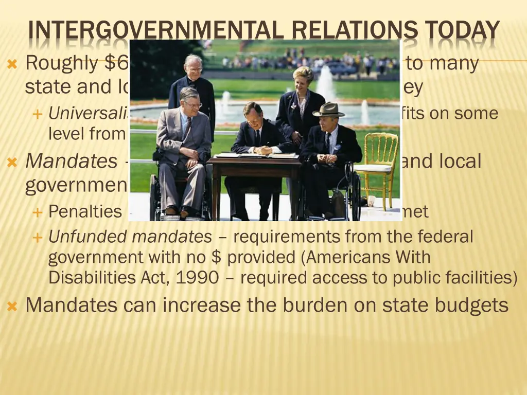 intergovernmental relations today roughly