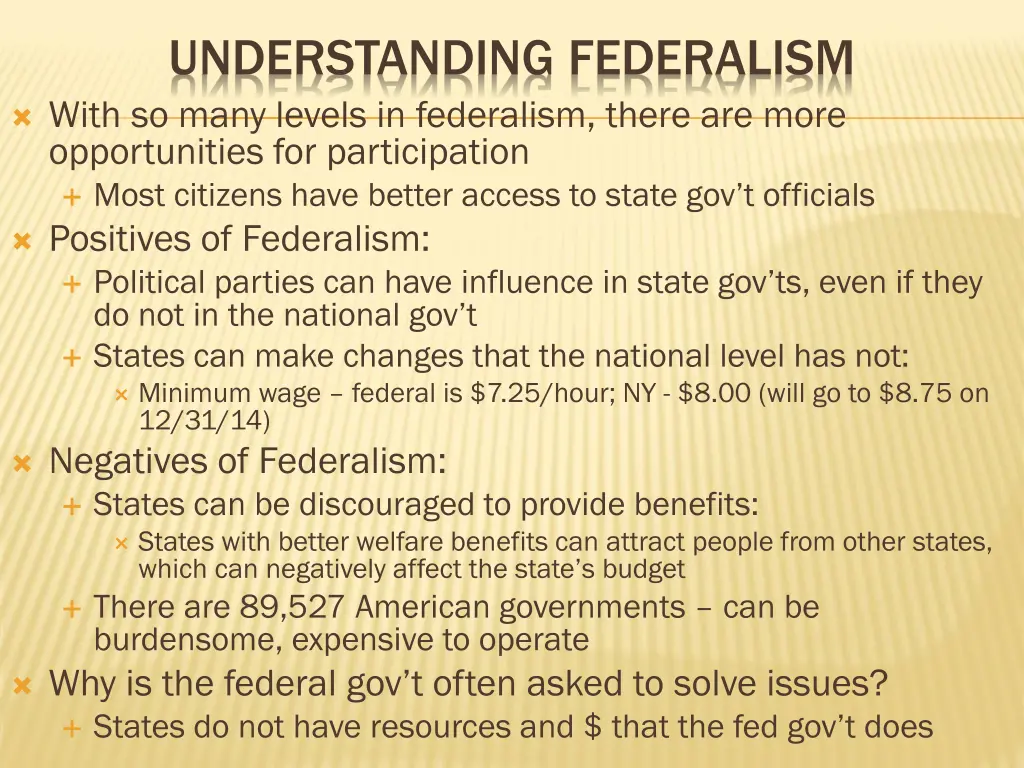 understanding federalism with so many levels