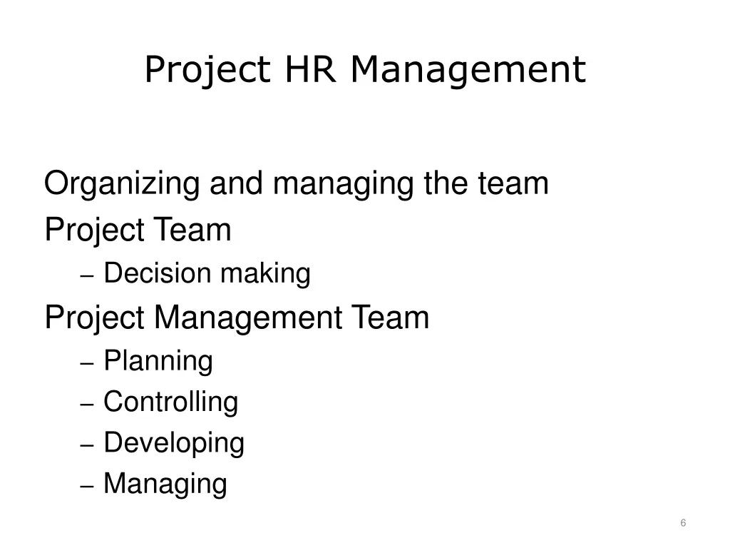 project hr management