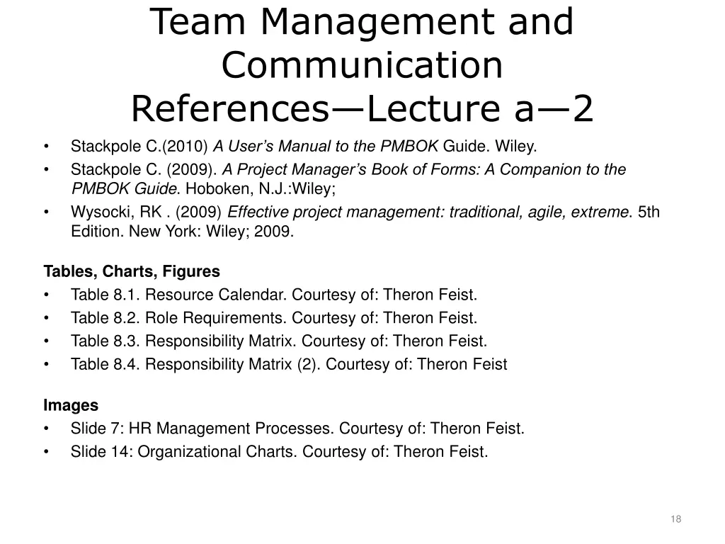 team management and communication references 1