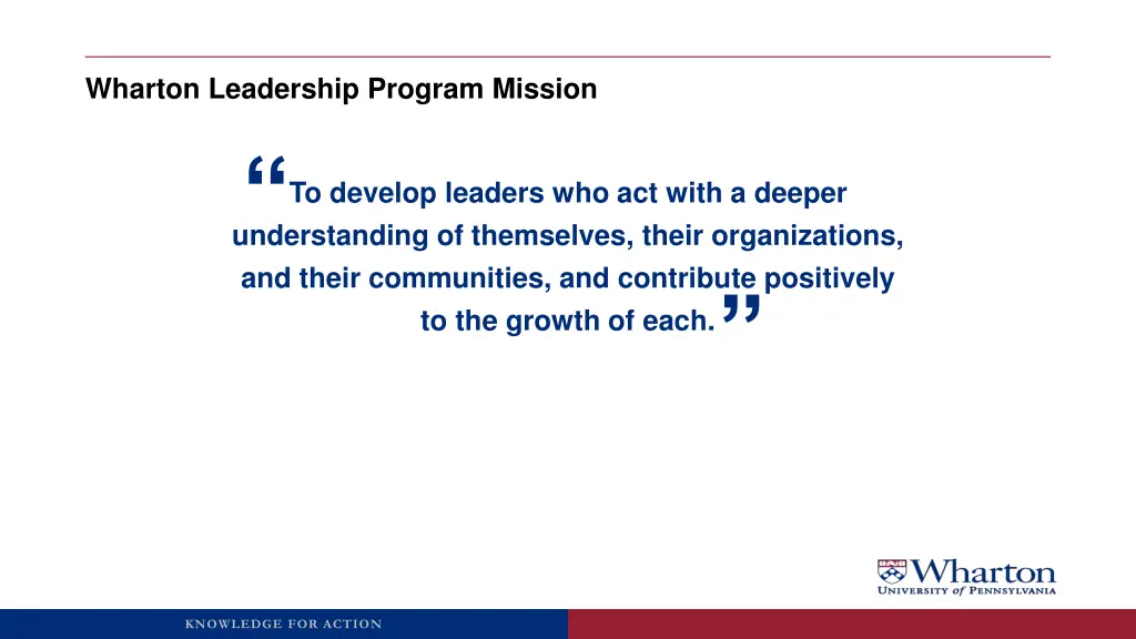 wharton leadership program mission