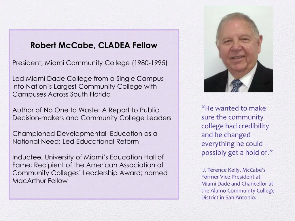 robert mccabe cladea fellow