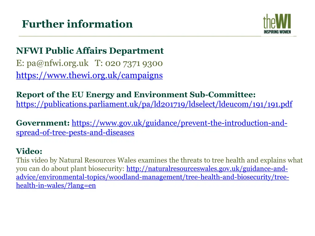 further information