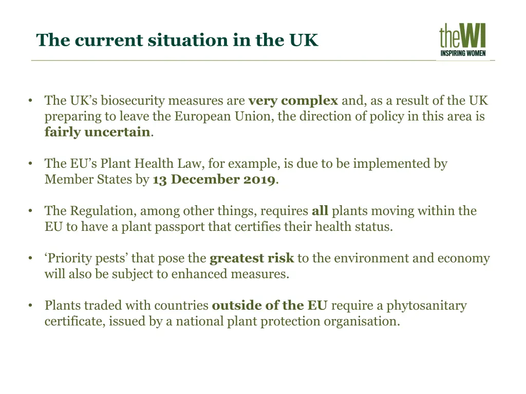 the current situation in the uk