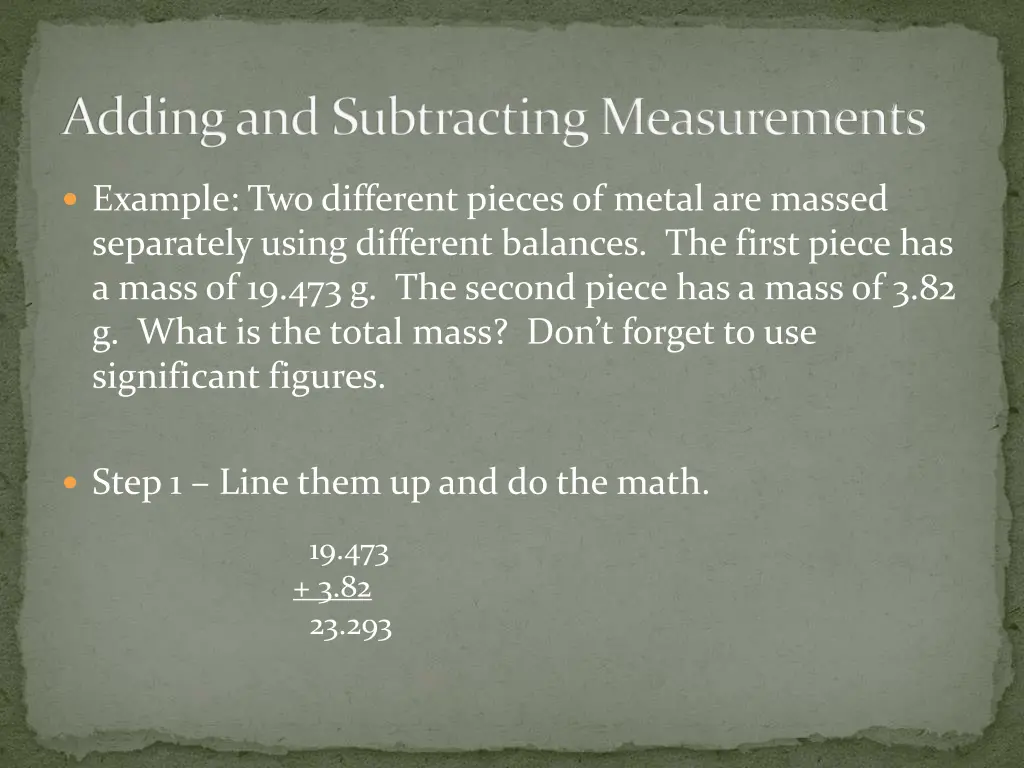 adding and subtracting measurements 1