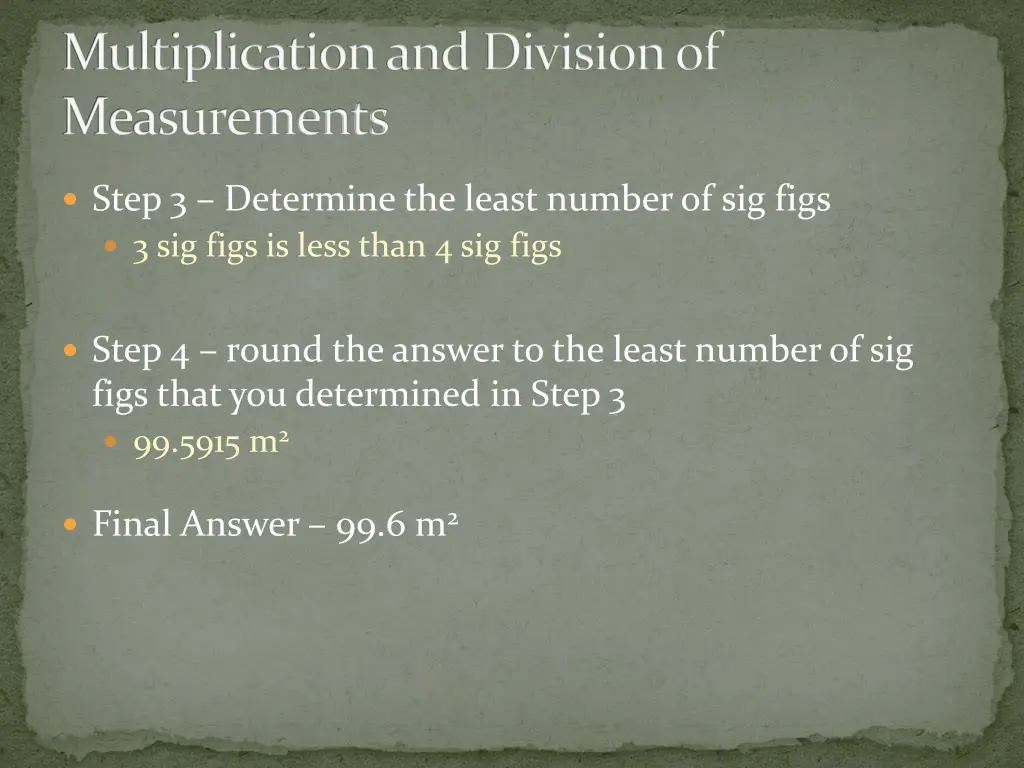 multiplication and division of measurements 2