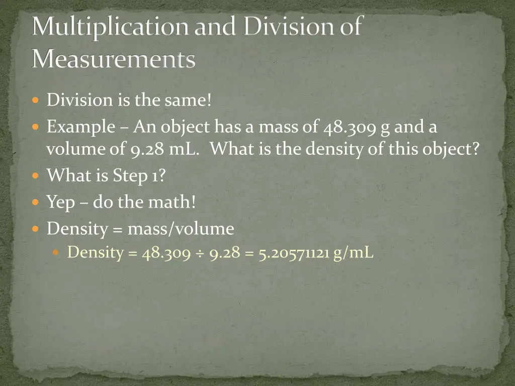multiplication and division of measurements 3