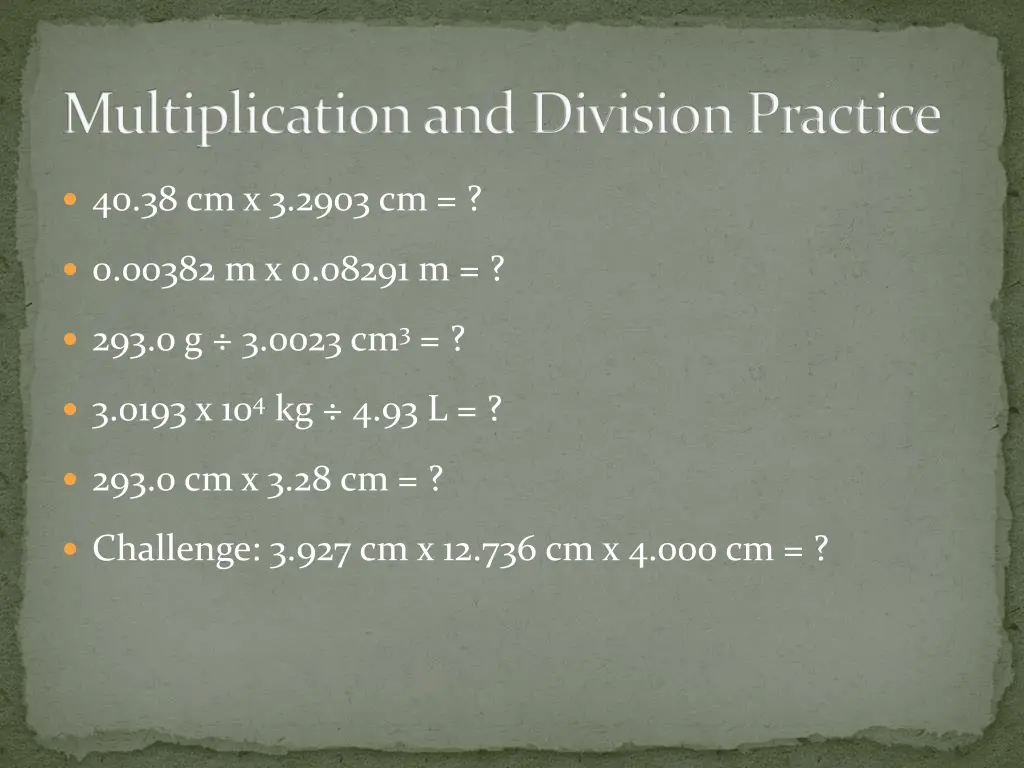 multiplication and division practice