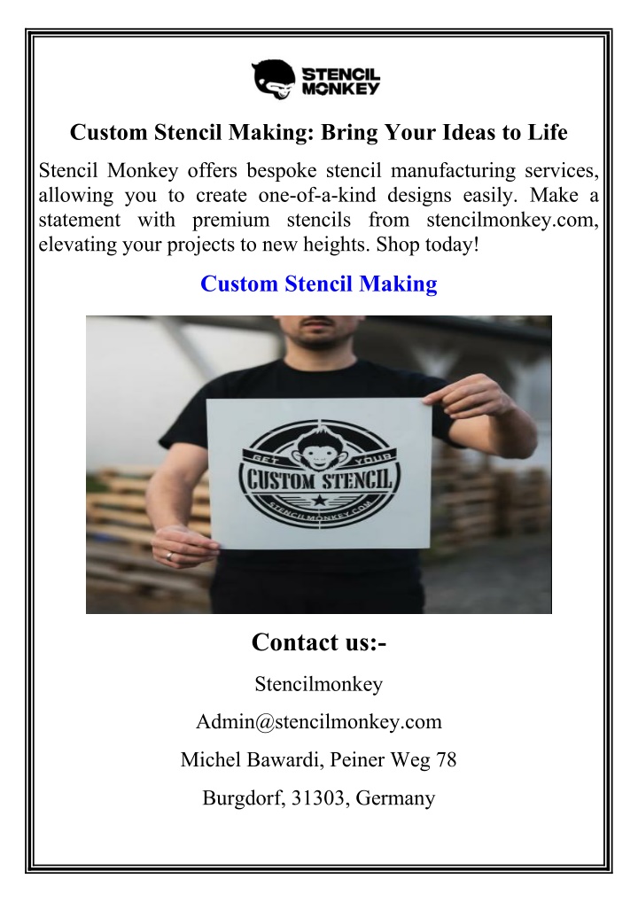 custom stencil making bring your ideas to life