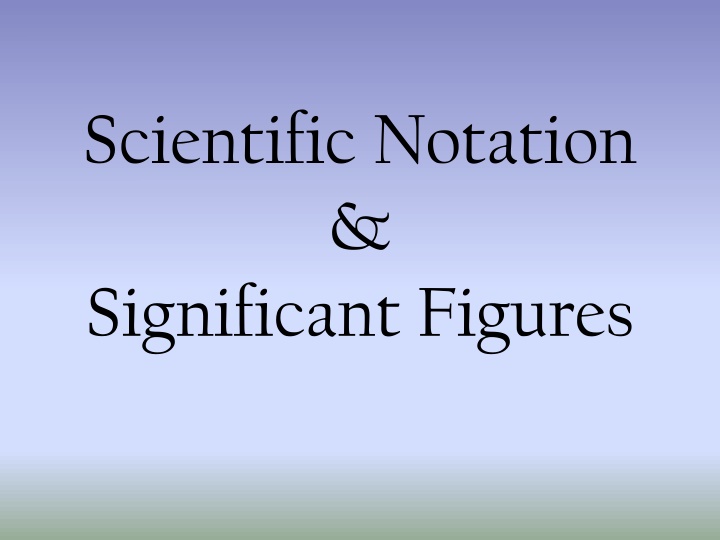 scientific notation significant figures