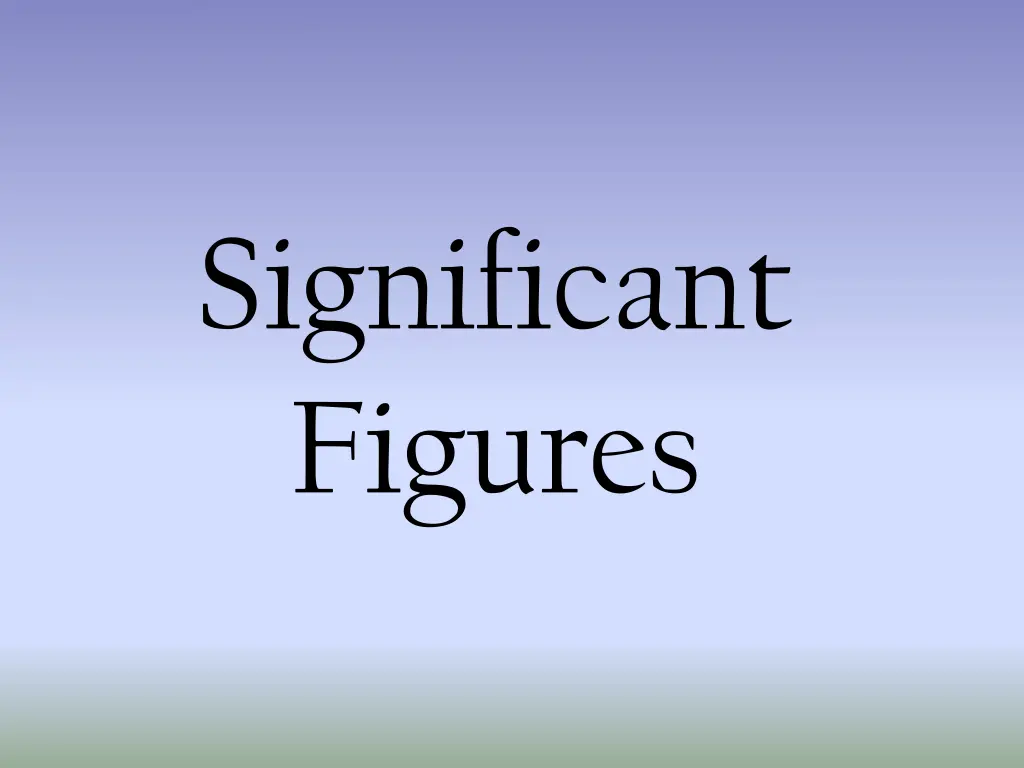 significant figures