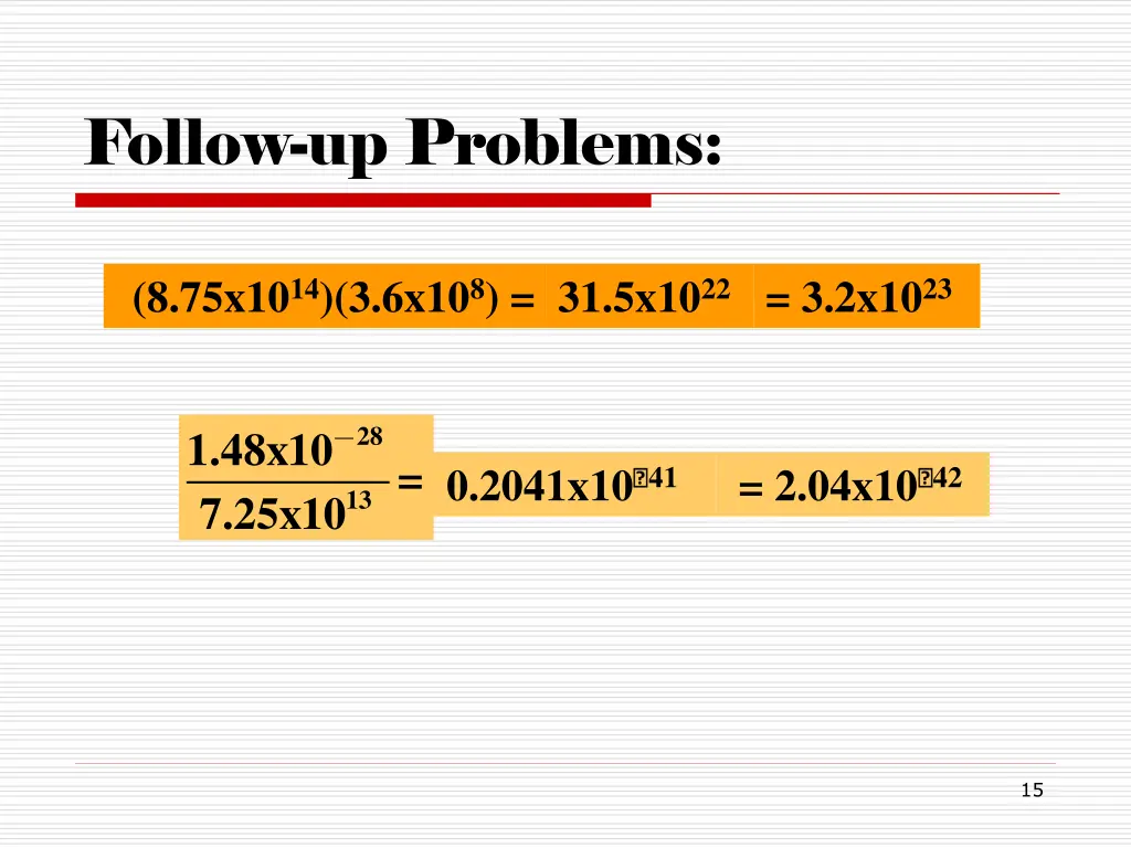 follow up problems 1