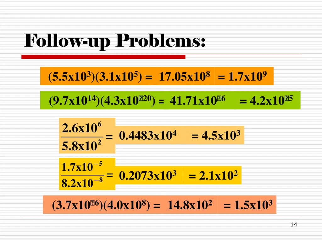 follow up problems