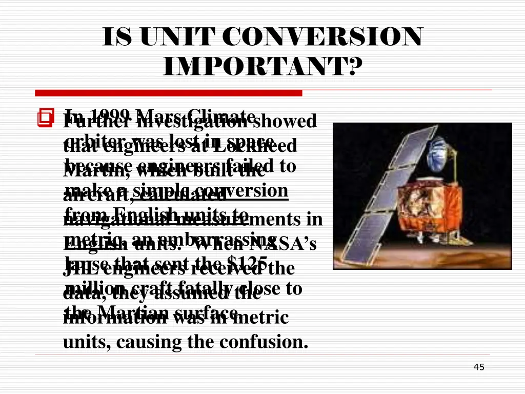 is unit conversion important