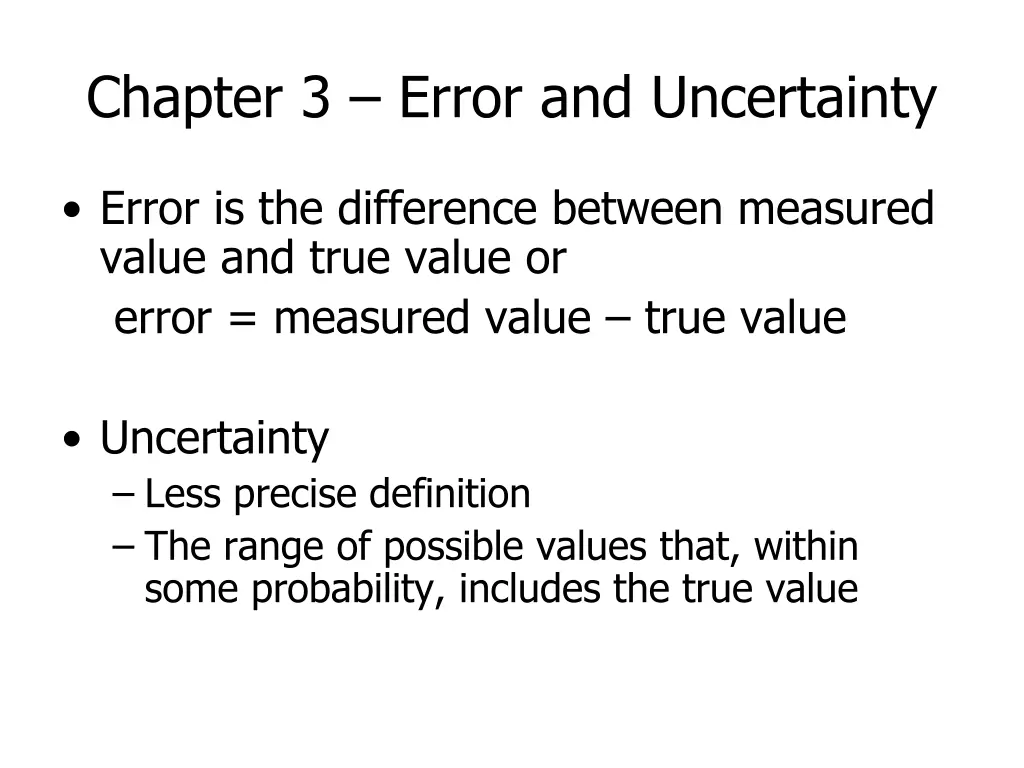 chapter 3 error and uncertainty