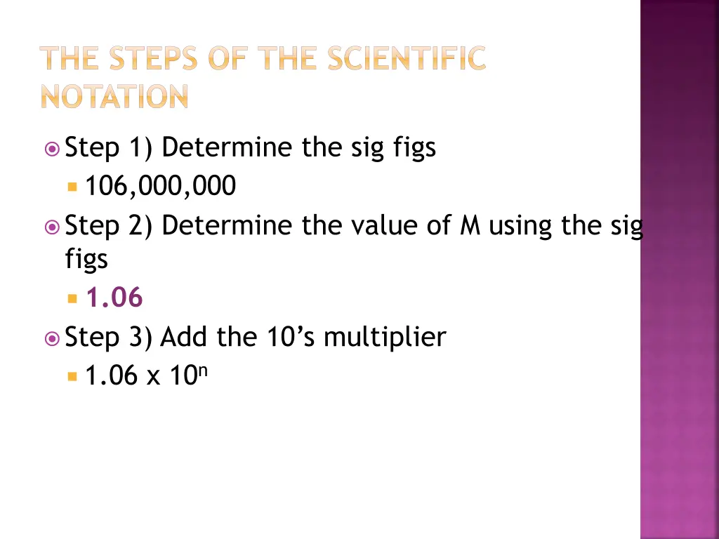 the steps of the scientific notation