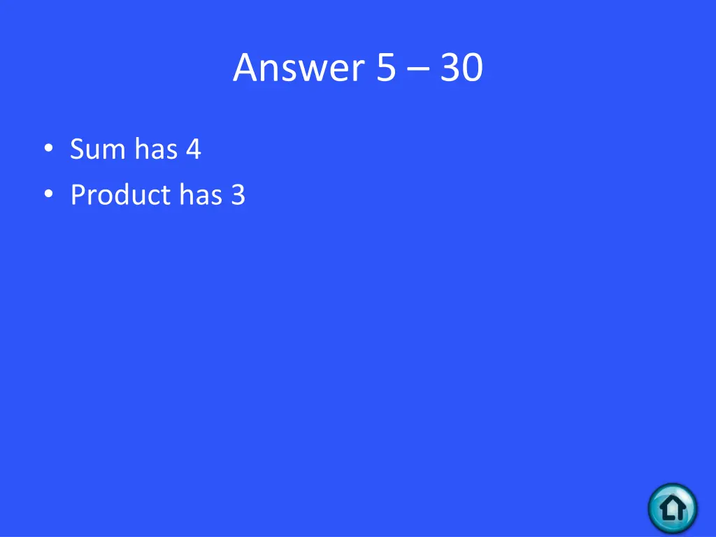 answer 5 30