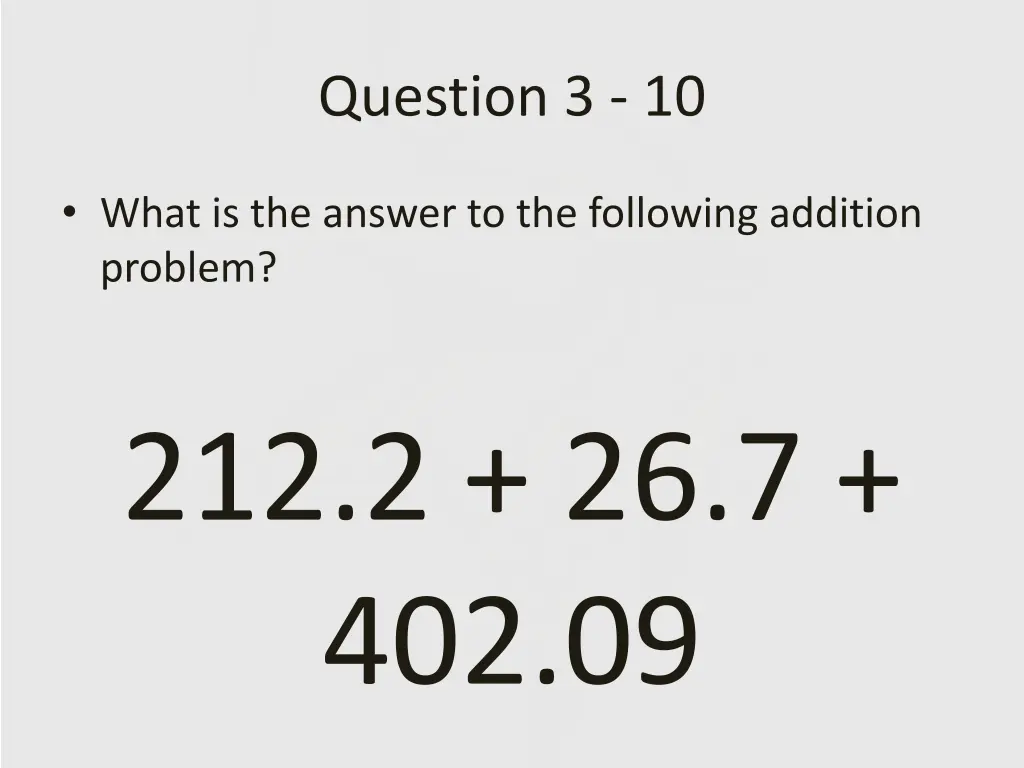 question 3 10