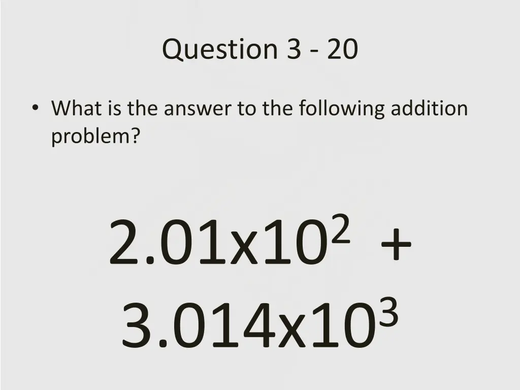 question 3 20