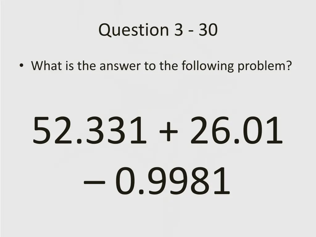 question 3 30