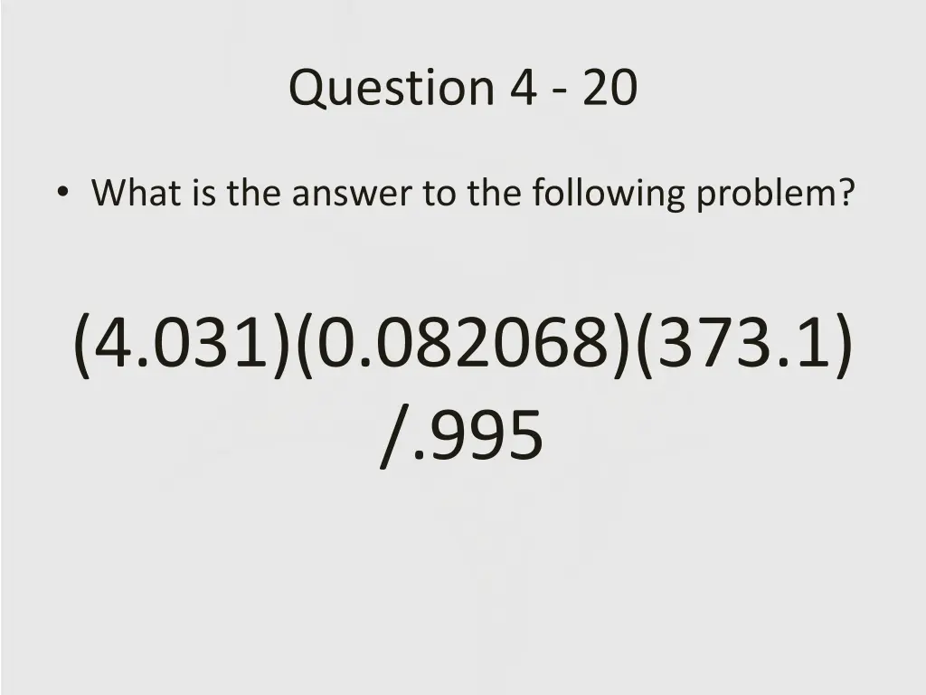 question 4 20
