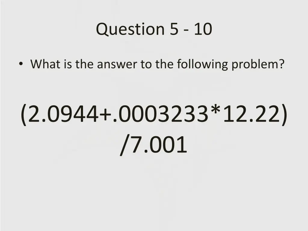 question 5 10