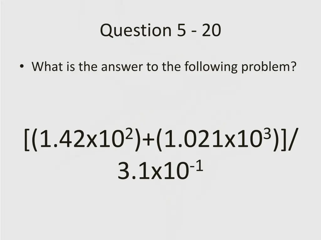 question 5 20