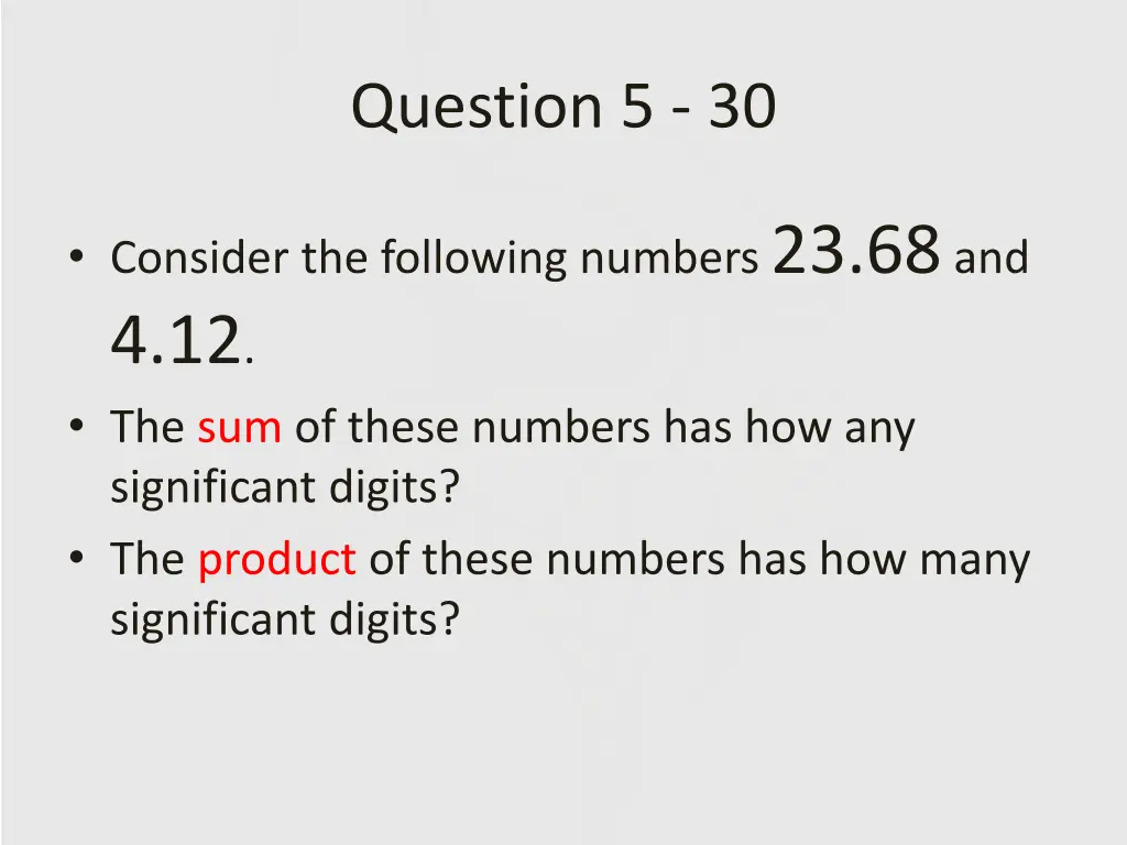 question 5 30