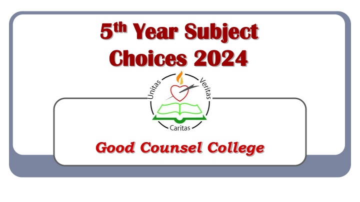 5 5 th th year subject year subject choices 2024
