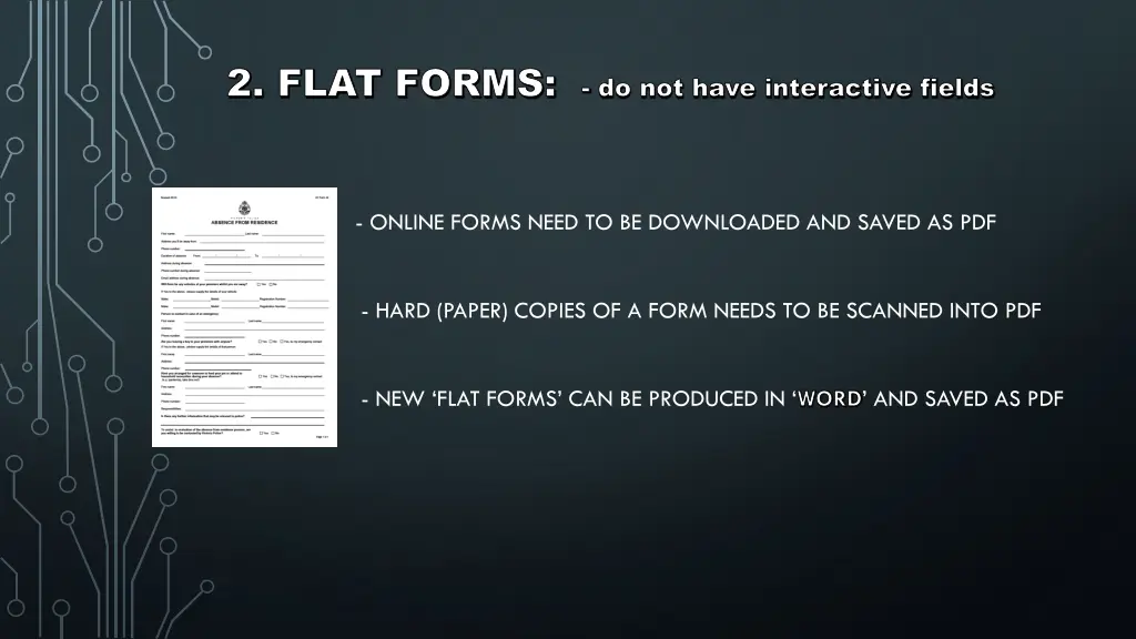 2 flat forms 2 flat forms do not have interactive 2