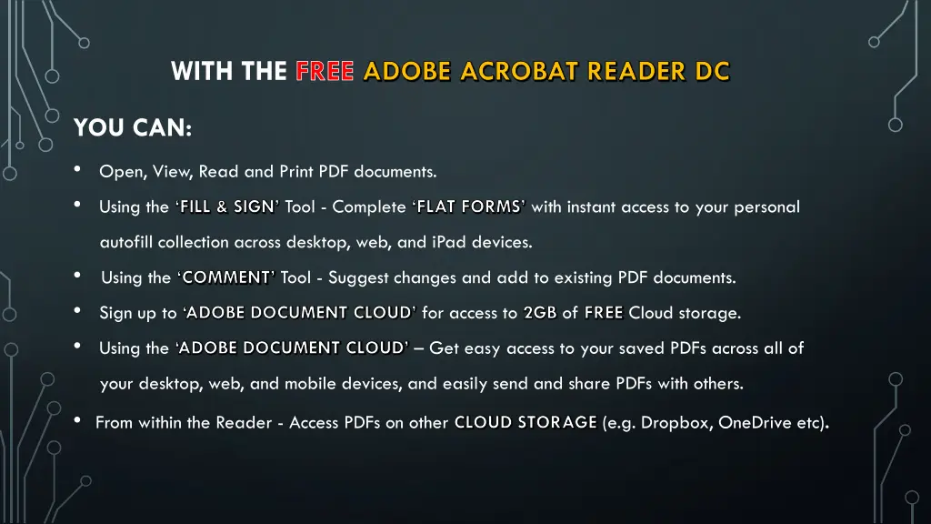 with the free adobe acrobat reader dc