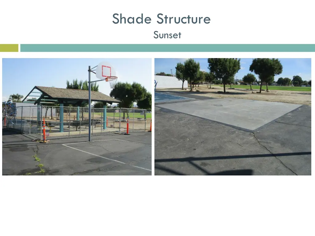 shade structure sunset