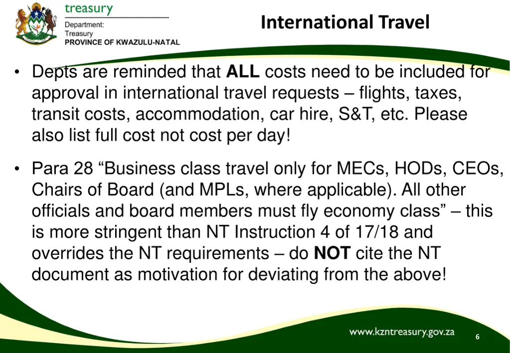 international travel
