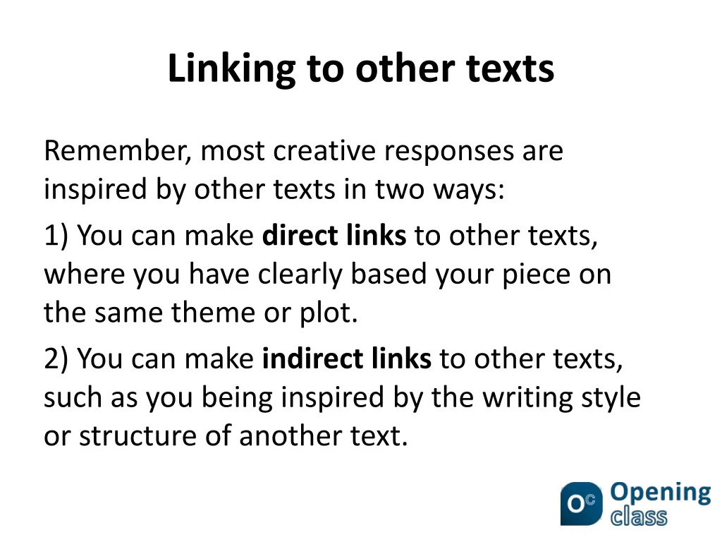 linking to other texts