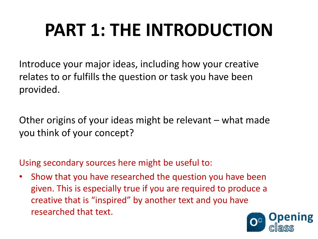 part 1 the introduction