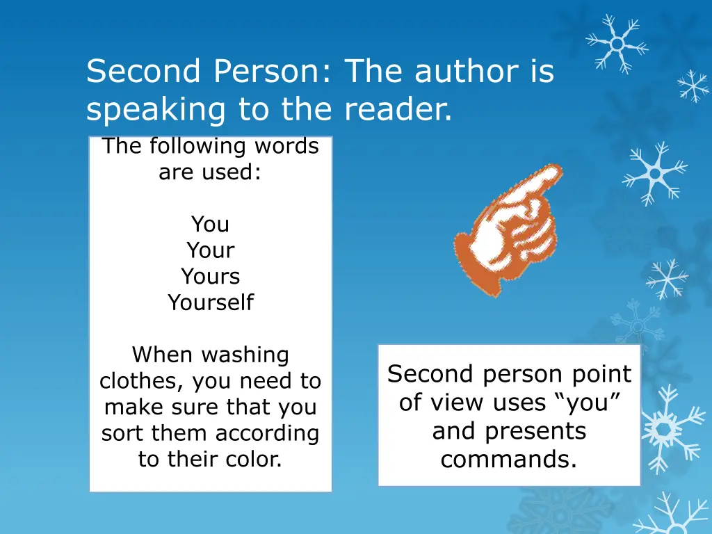 second person the author is speaking