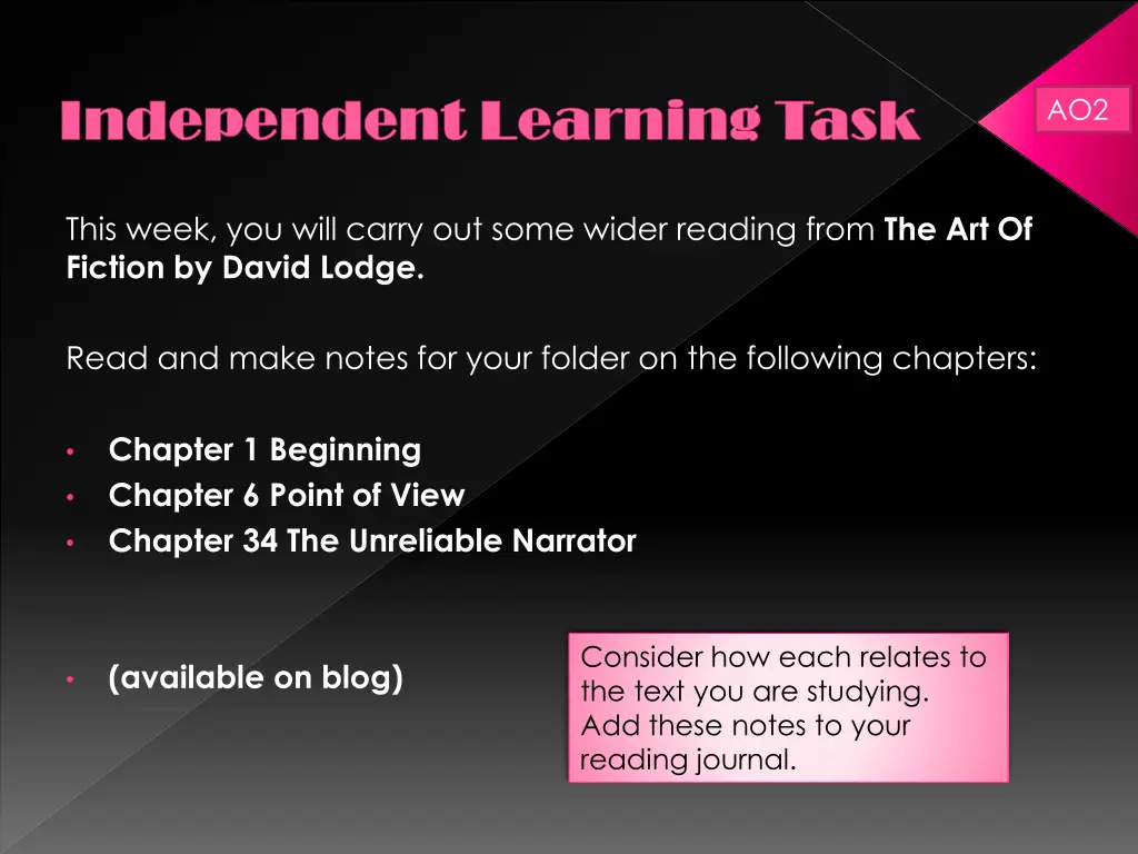 independent learning task independent learning