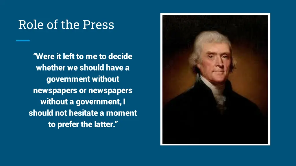 role of the press