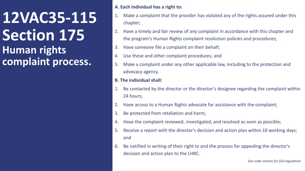 a each individual has a right to