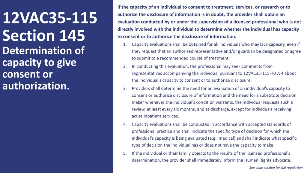 if the capacity of an individual to consent