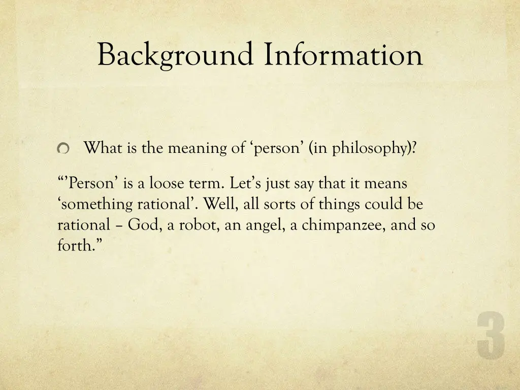 background information 1